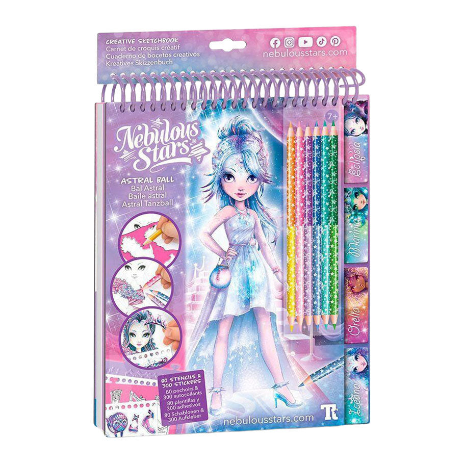 Carnet de croquis de mode du gala des stars de Nebulous Stars