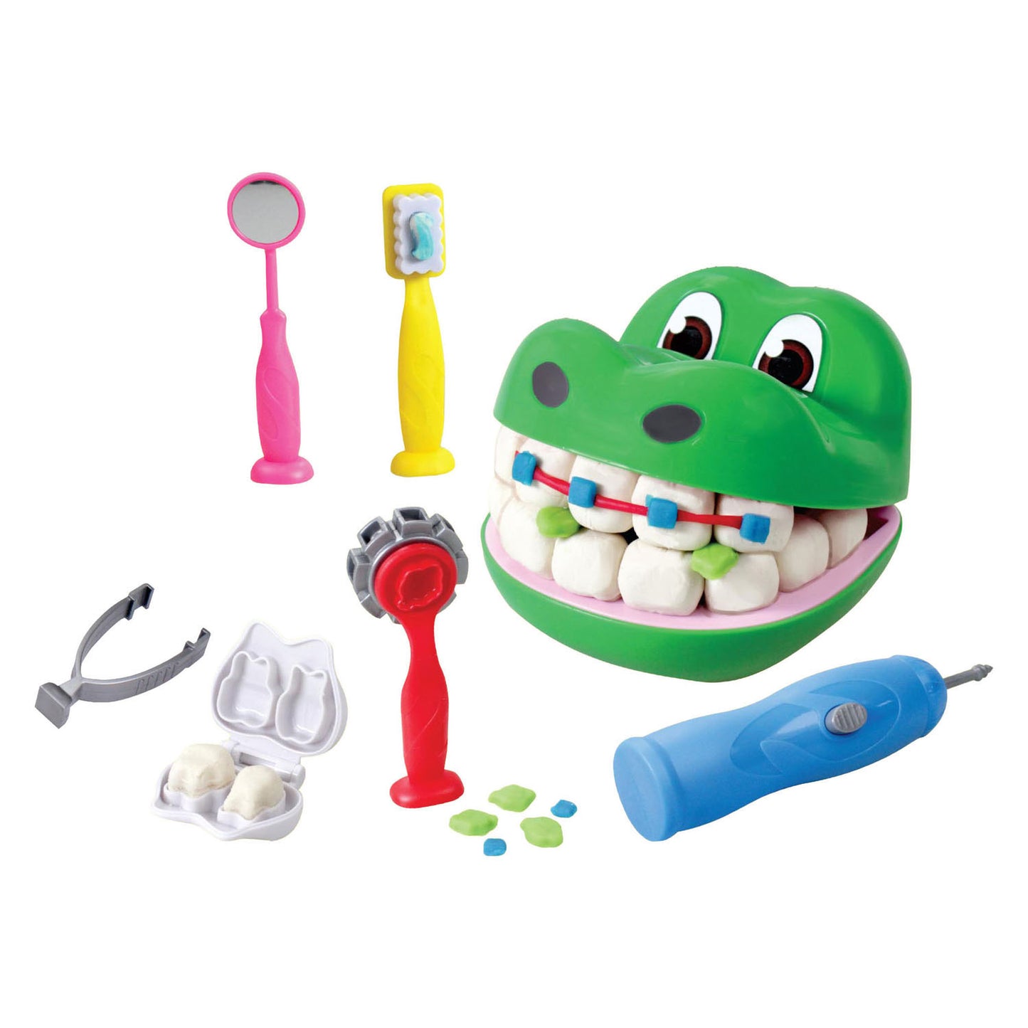 Ensemble de jeu en pâte à modeler pour enfants, pâte croco, dentiste