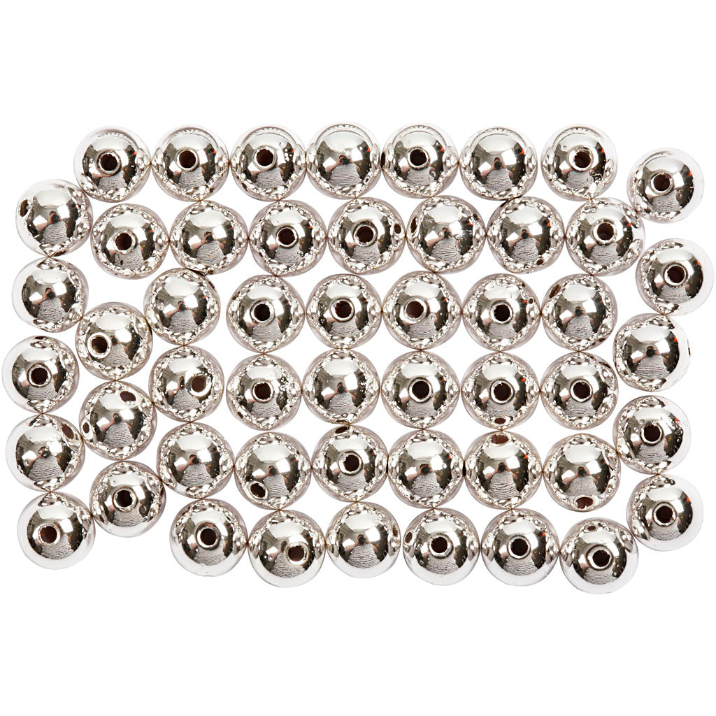 Creativ Company Beads Silver, 100e.