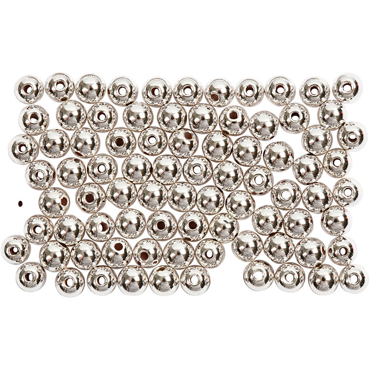 Perles de cire Creativ company, d 4 mm, diamètre du trou 0,7 mm, argent, 150 pièces 1 boîte