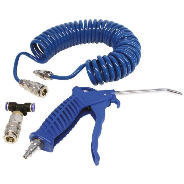 Carpoint Blaaspistool avec un tuyau en spirale 5 mètres