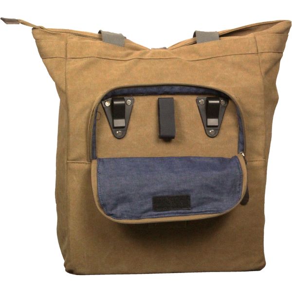 Greenlands Bicycle Bag Canvas Shopper 20 litres 42 x 34 x 14 cm camel brown