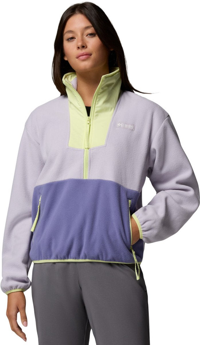 Pull d'extérieur femme en polaire zippée Columbia sequoia grove™ 1 2 - lavande perle, stormwatch, citron haze
