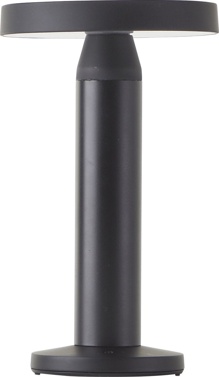 Brilliant magua - lampe de table d'extérieur - led 2w - ø 22 cm - solaire - 220 lm - 4000 k - dimmable - ip44 - rechargeable usb - noir