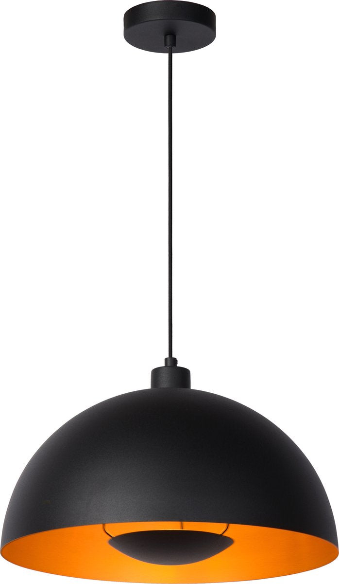 Lucide siemon - lampe suspendue - ø 40 cm - 1xe27 - noir