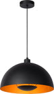 Lucide siemon - lampe suspendue - ø 40 cm - 1xe27 - noir