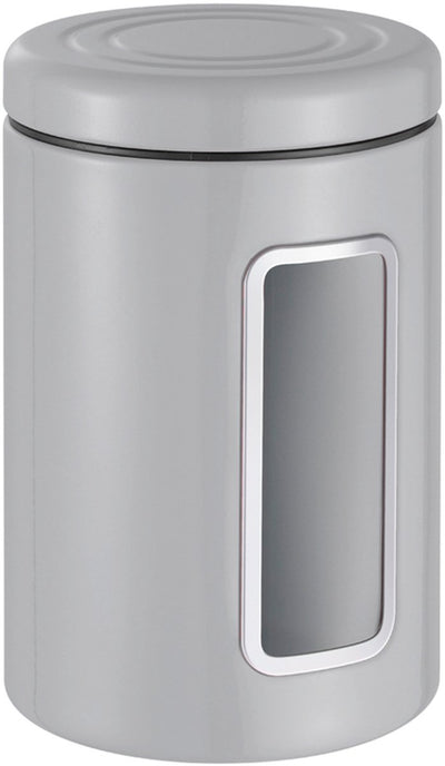 Conteneur de stockage Wesco classic line avec fenêtre | 2 litres | métal - gris | pot de stockage