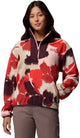 Pull outdoor femme imprimé semi-zippé Columbia sequoia grove™ - rouge délavé, ikatbloom