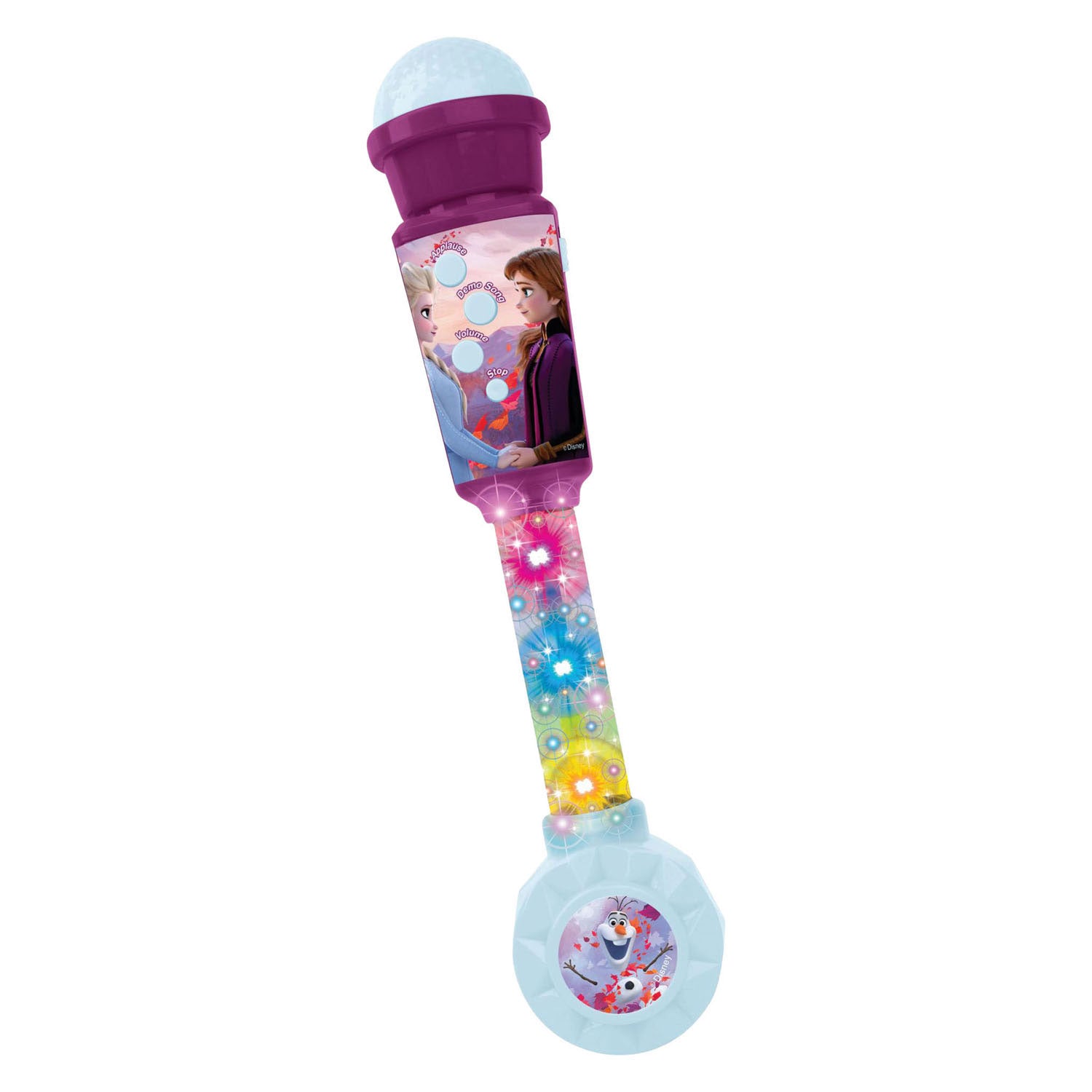 Microphone karaoké Disney La Reine des Neiges avec lumière et haut-parleur