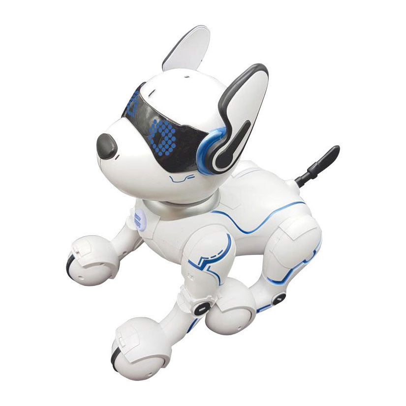 Lexibook Current Puppy – Mon chien robot intelligent avec fonction de programmation, danse, marche, mouvements, capteurs tactiles et imitation d'animaux, incl. télécommande