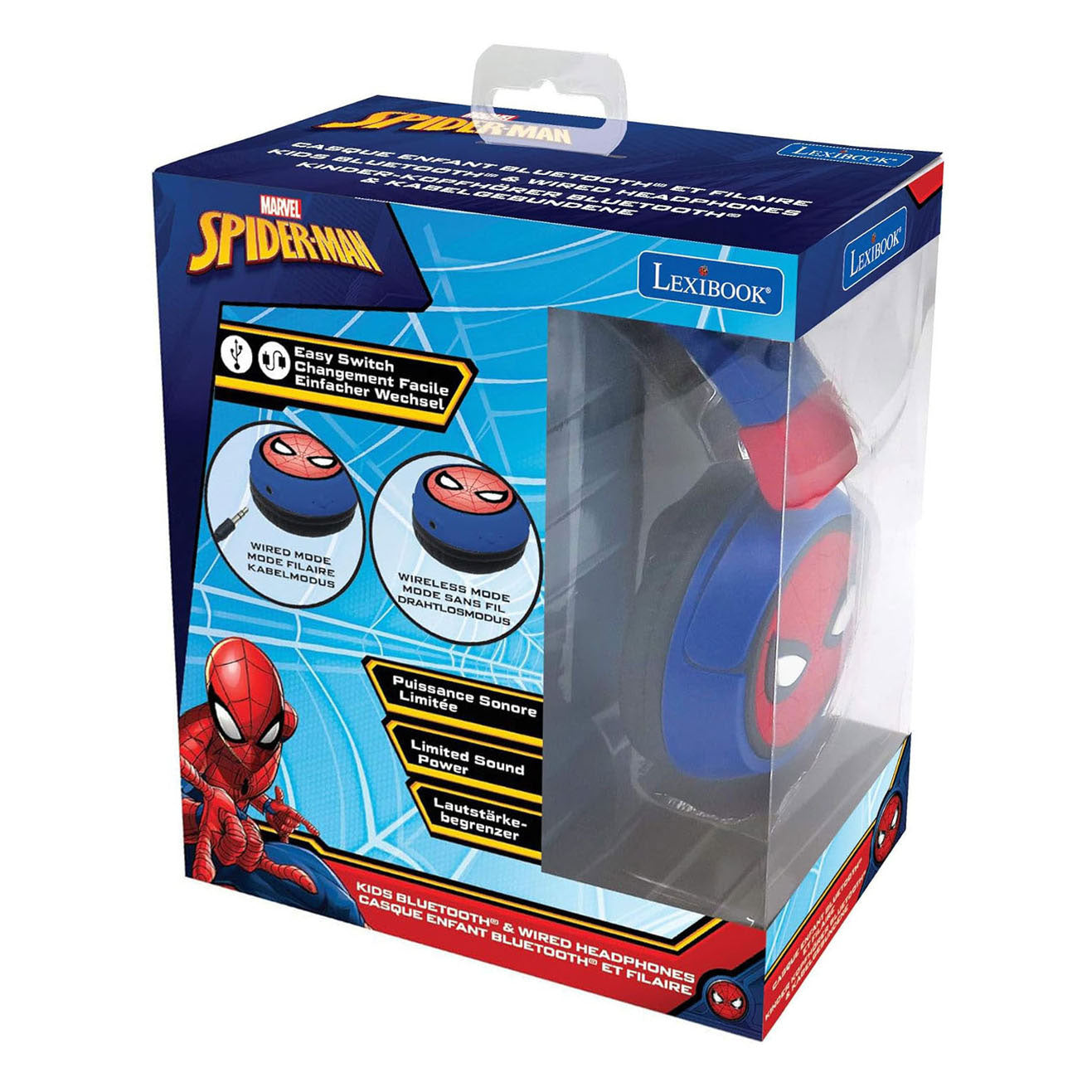 Casque Bluetooth et filaire Spider-man 2-en-1