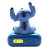 Radio d'alarme Stitch 3D avec effet léger et sonore.