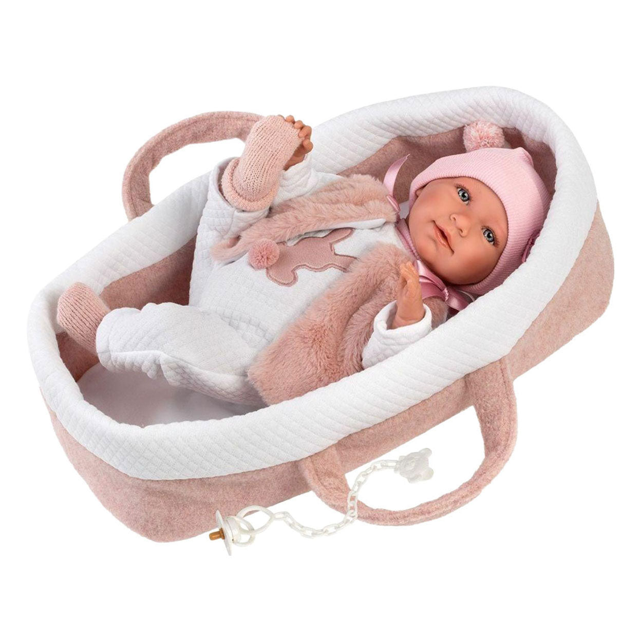 Poupée bébé Mimi soft body avec nacelle et tétine - 42 cm