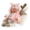 Poupée bébé corps souple Imp mimi joyeuse avec son - 42 cm