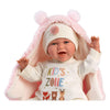 Poupée bébé corps souple Imp mimi joyeuse avec son - 42 cm