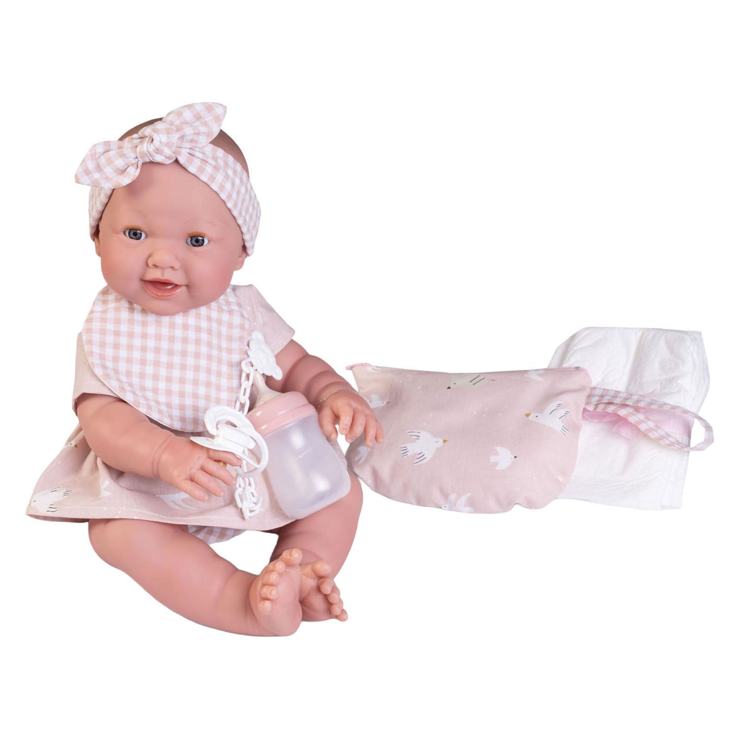 Poupée nouveau-née Mia avec trousse de toilette - 42cm