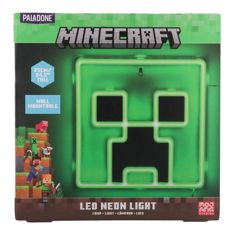 Lampe murale néon LED Creeper Minecraft