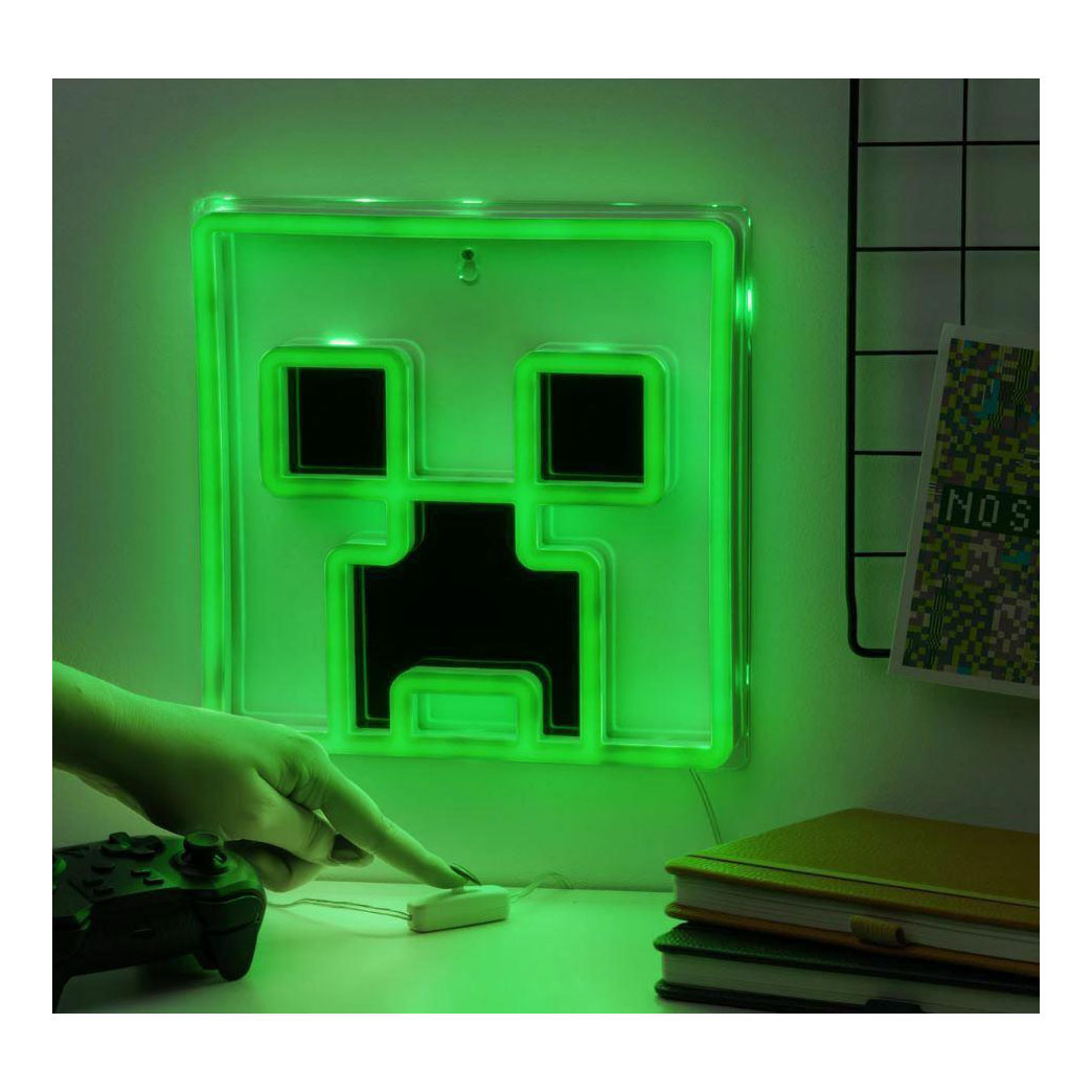 Lampe murale néon LED Creeper Minecraft