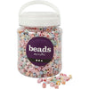 Perles lettres Creativ Company, taille 6x6 mm, diamètre du trou 3 mm, env. 2300 pièces, 500 g, 700 ml 1 boîte