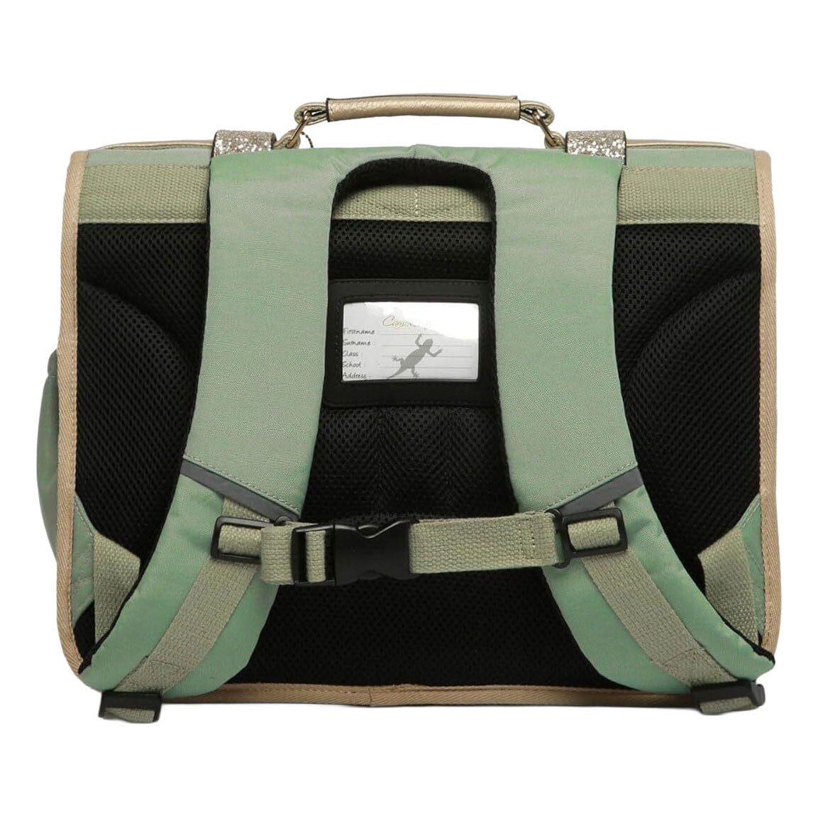 Cartable Caméléon vert brillant - 38cm