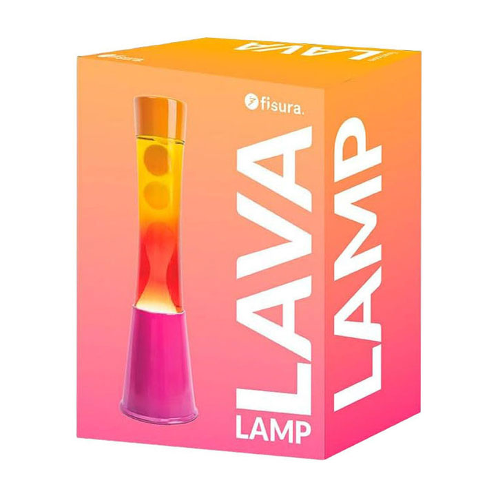 Tour de lampe à lave Fisura dégradé rose orange