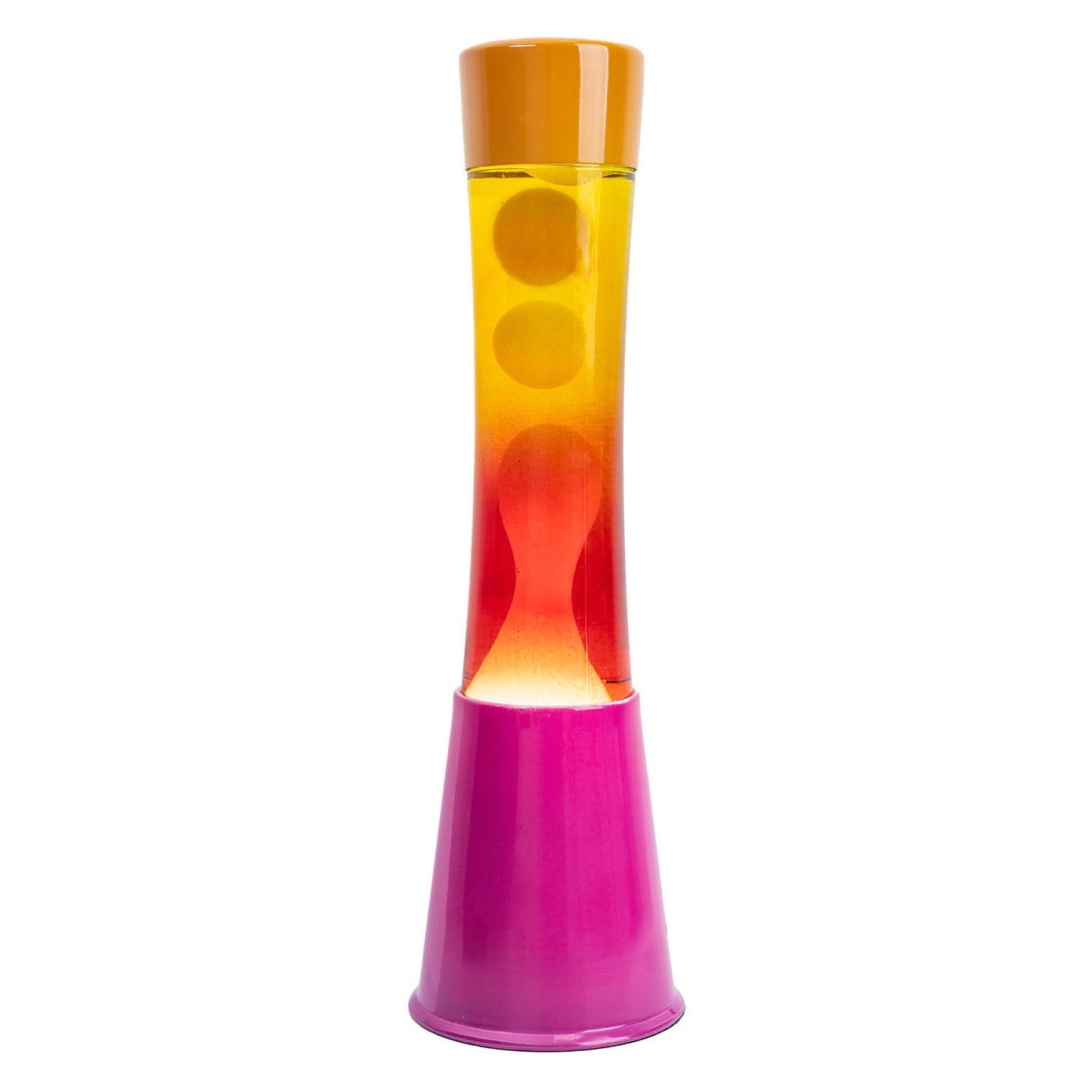 Tour de lampe à lave Fisura dégradé rose orange