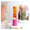 Tour de lampe à lave Fisura dégradé rose orange