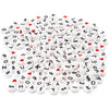 Perles lettres Creativ Company, taille 7 mm, diamètre du trou 1,2 mm, env. 1500 pièces, blanc, 200 g 1 boîte