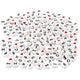 Perles lettres Creativ Company, taille 7 mm, diamètre du trou 1,2 mm, env. 1500 pièces, blanc, 200 g 1 boîte