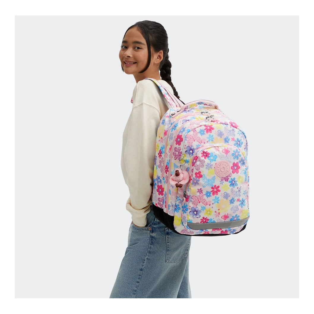 Sac à dos de classe Kipling - tampon fleur