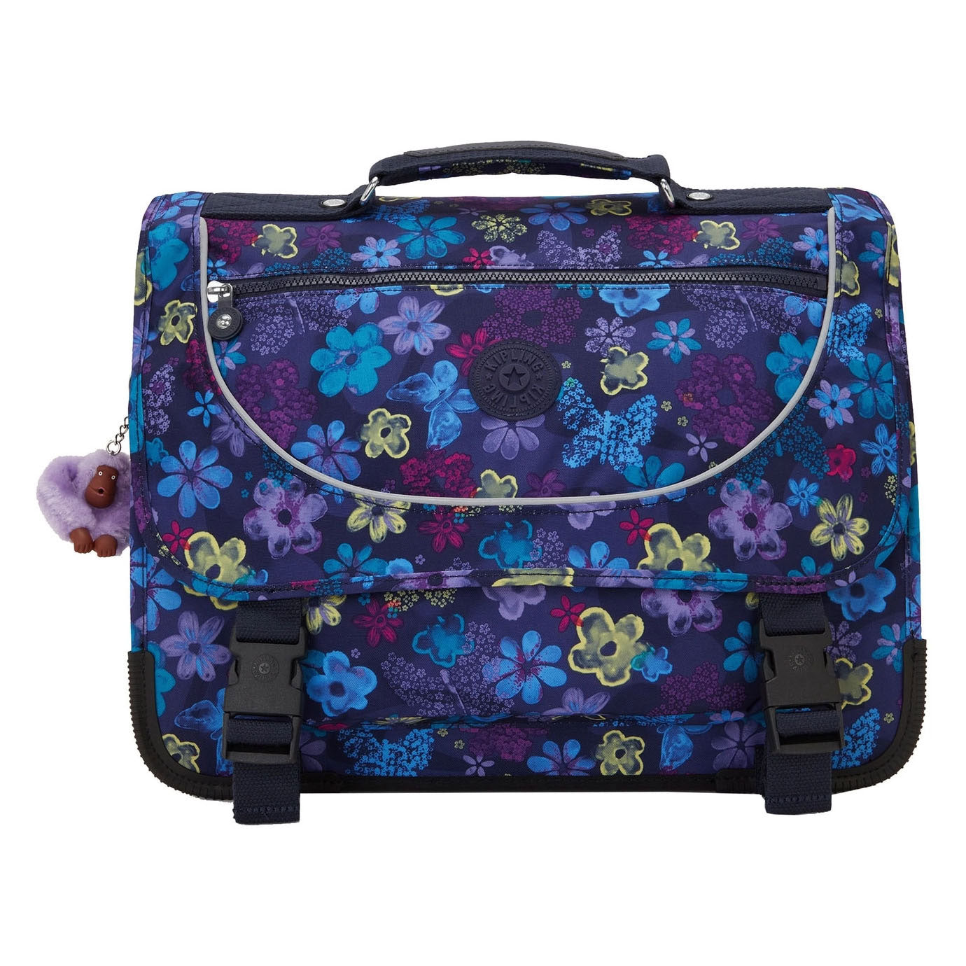 Sac à dos preppy Kipling - tampon fleur foncée