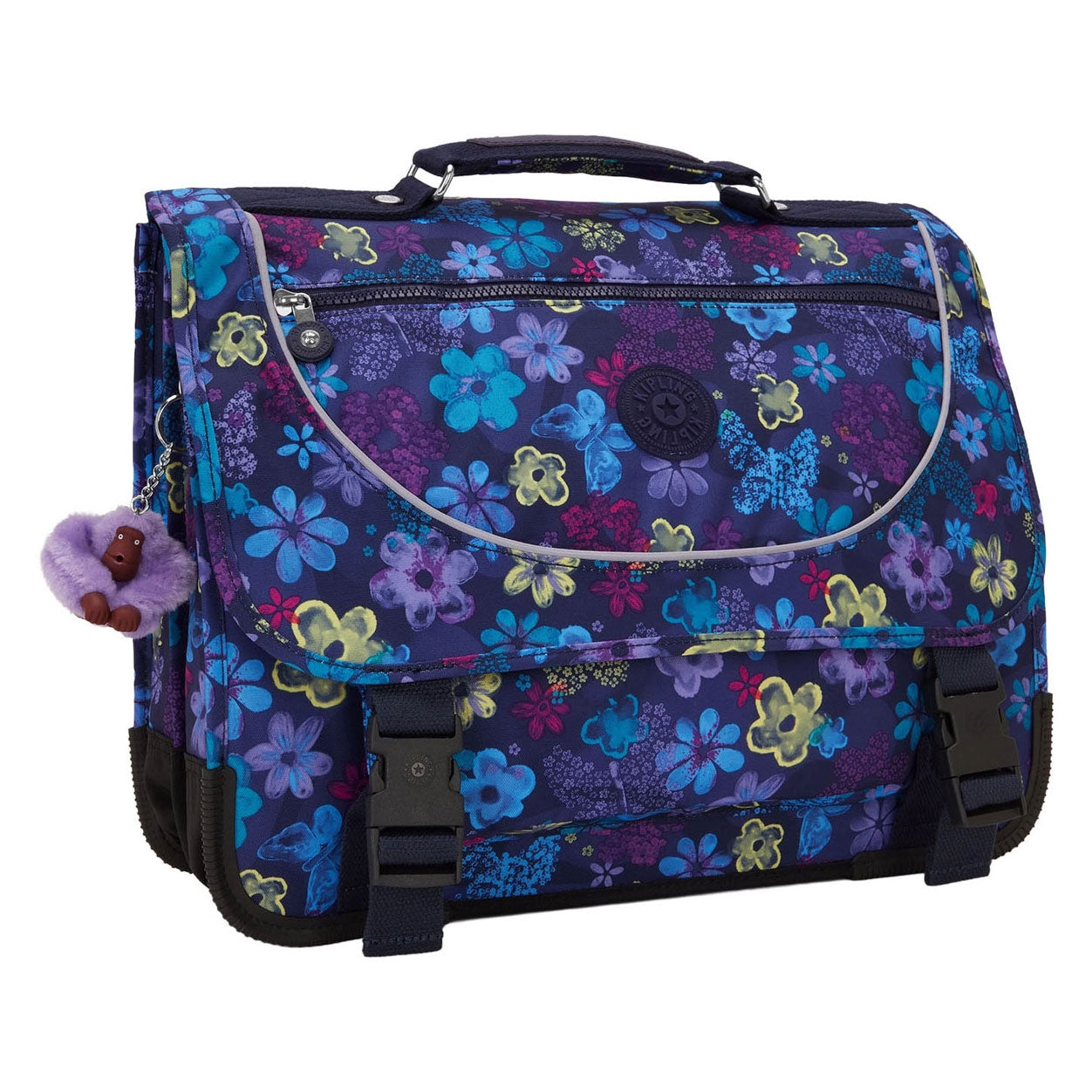 Sac à dos preppy Kipling - tampon fleur foncée