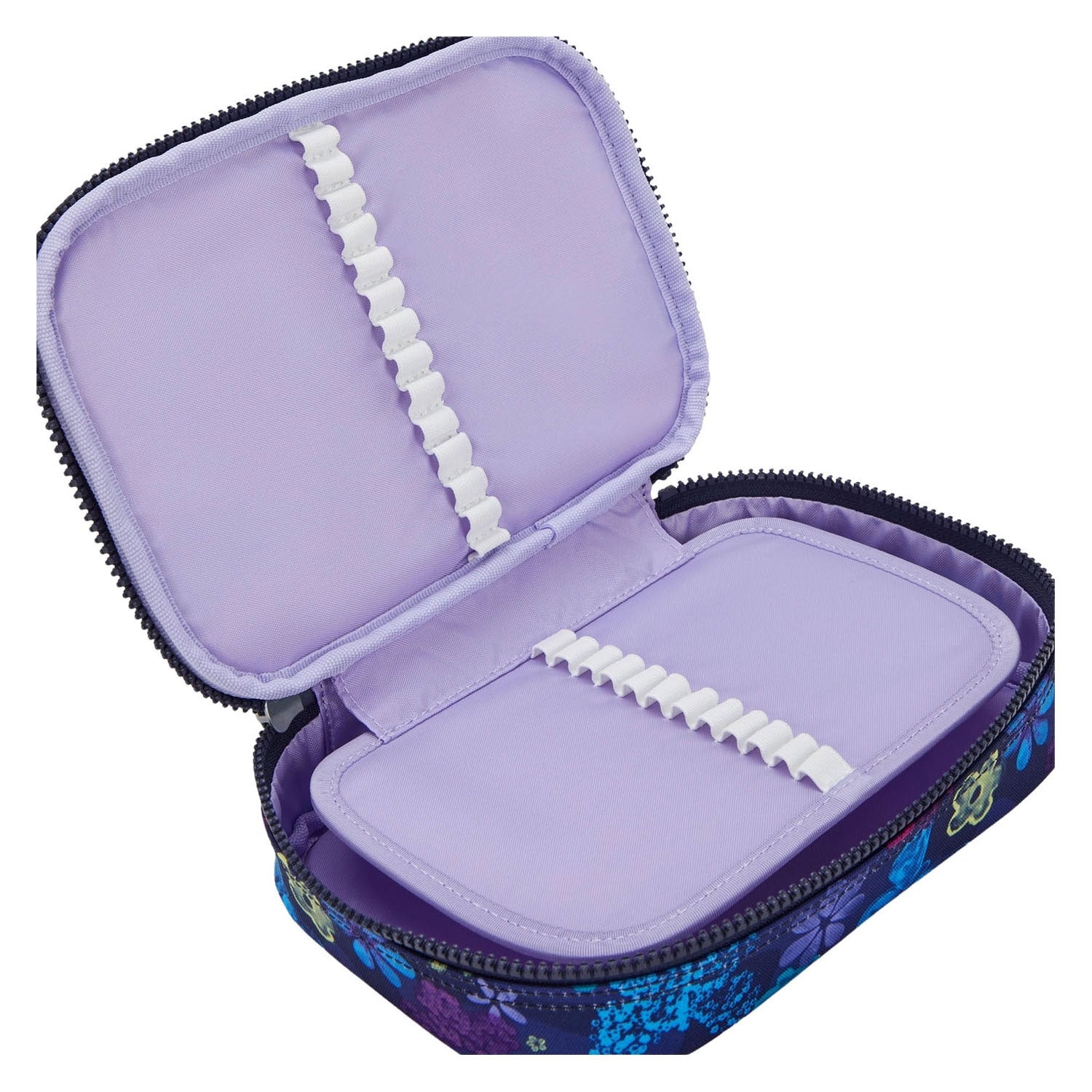 Trousse Kipling 100 tripes - tampon fleur foncée