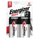 Piles alcalines Energizer max d 2 pièces.