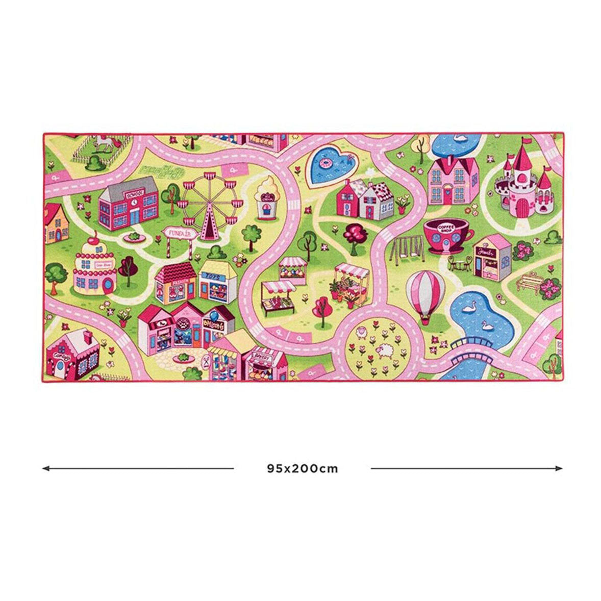 Tapis de jeu circulation foraine - 95x200cm