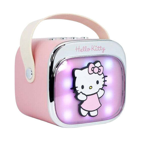 OTL technologies hello kitty - kit karaoké pour enfants - microphone et haut-parleur sans fil - avec effets de lumière - distorsion de la voix