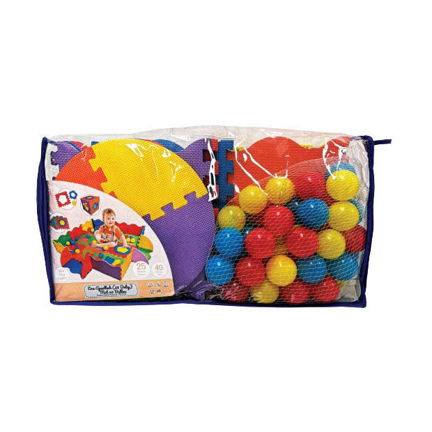 Carreaux de mousse avec rebord et 40 boules