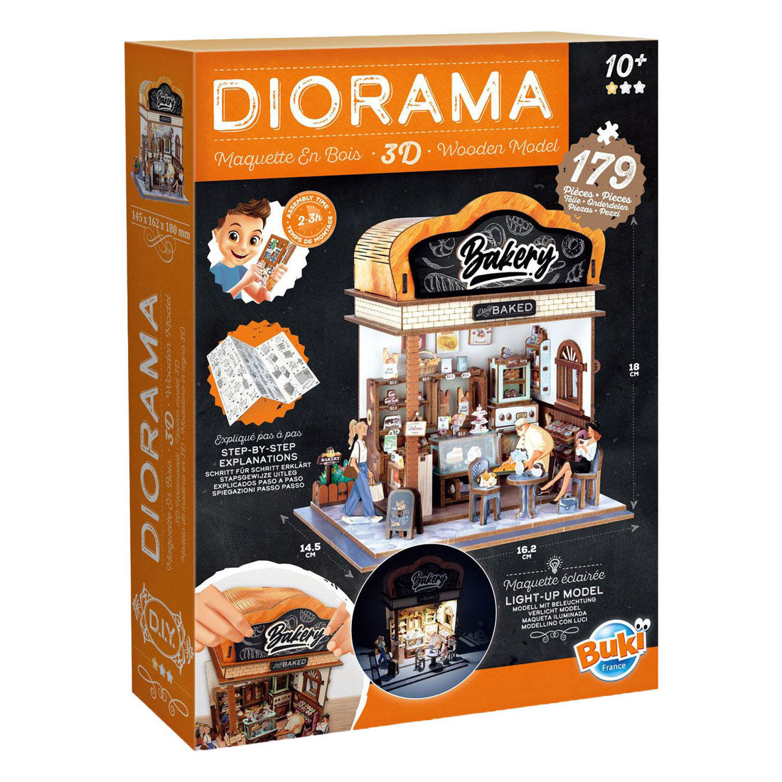 Buki france buki - maquette en kit - diorama - bois - boulangerie miniature