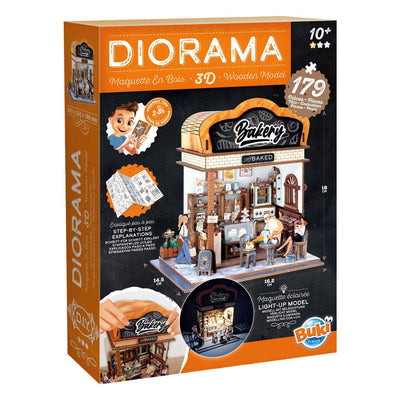 Buki france buki - maquette en kit - diorama - bois - boulangerie miniature