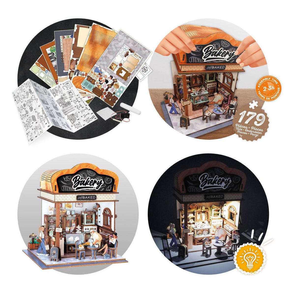 Buki france buki - maquette en kit - diorama - bois - boulangerie miniature