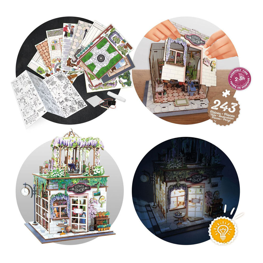 Buki France Buki - diorama en kit - maquette en bois - thème fleuriste