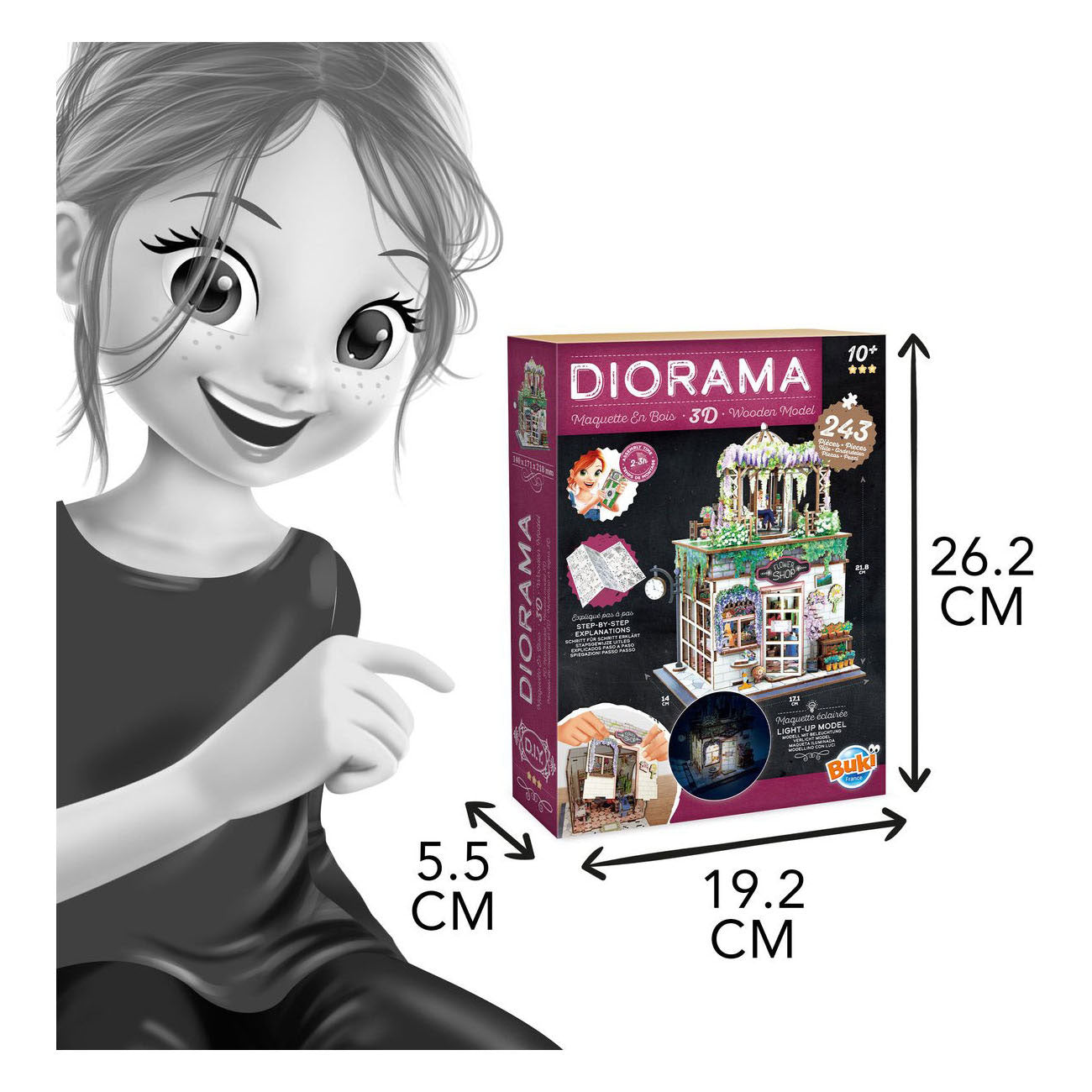 Buki France Buki - diorama en kit - maquette en bois - thème fleuriste