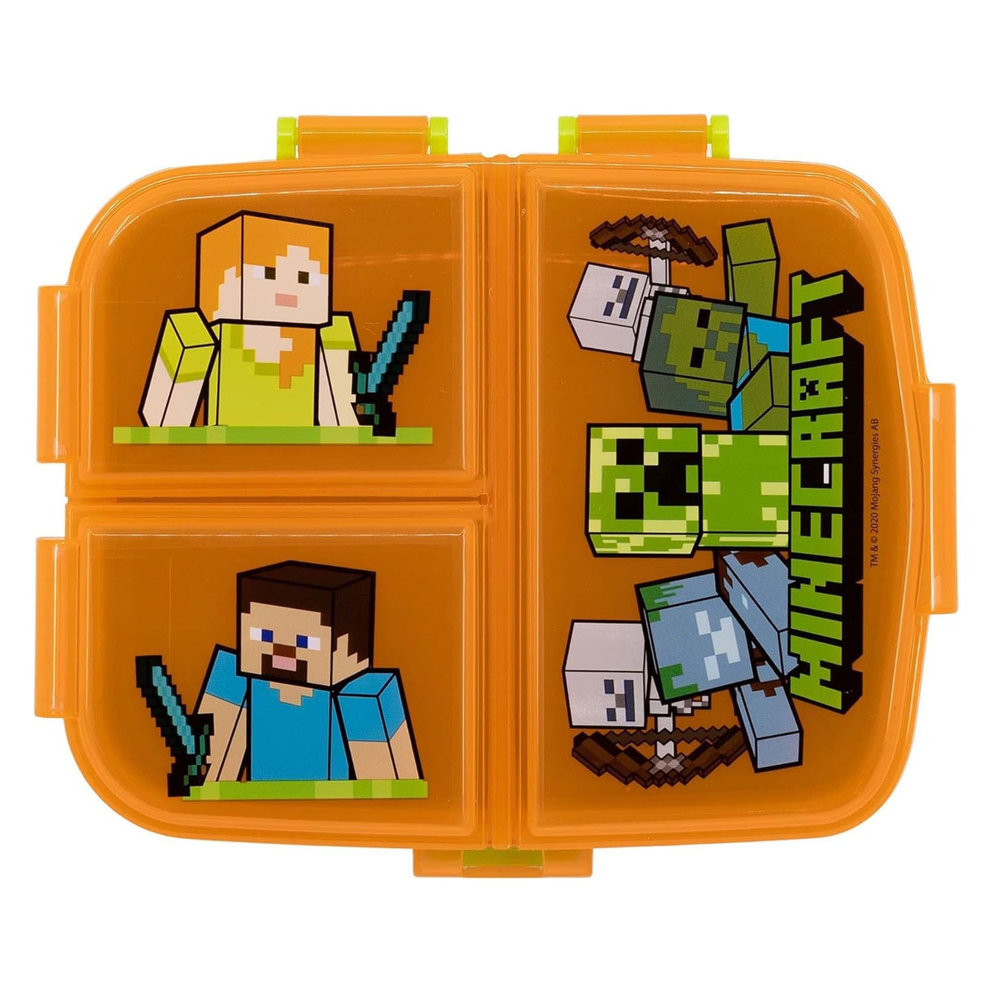 Boîte à lunch Minecraft avec 4 compartiments