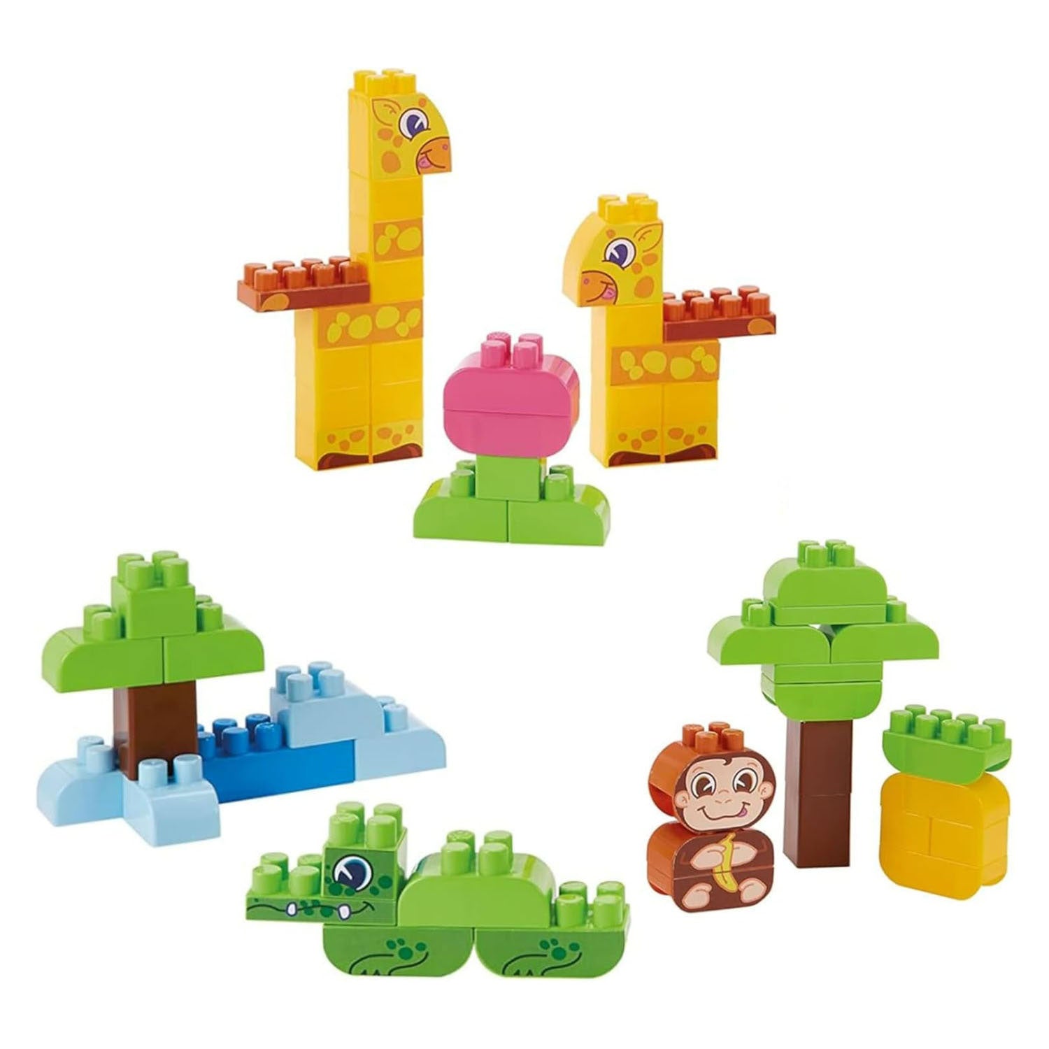 Ecoiffier boîte abrick blocs de construction jungle - 200 pcs.