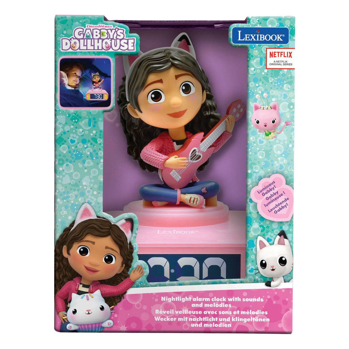 Lexibook Gabby's Dollhouse Veilleuse Réveil avec Sons