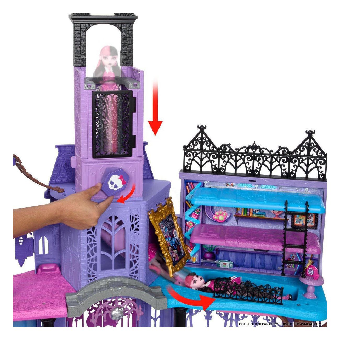 Maison de poupée hantée du lycée Mattel - 35 pcs.