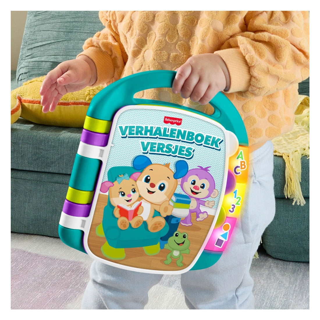 Fisher-Price apprend des versets amusants d'un livre d'histoires - livre musical avec lumières et sons