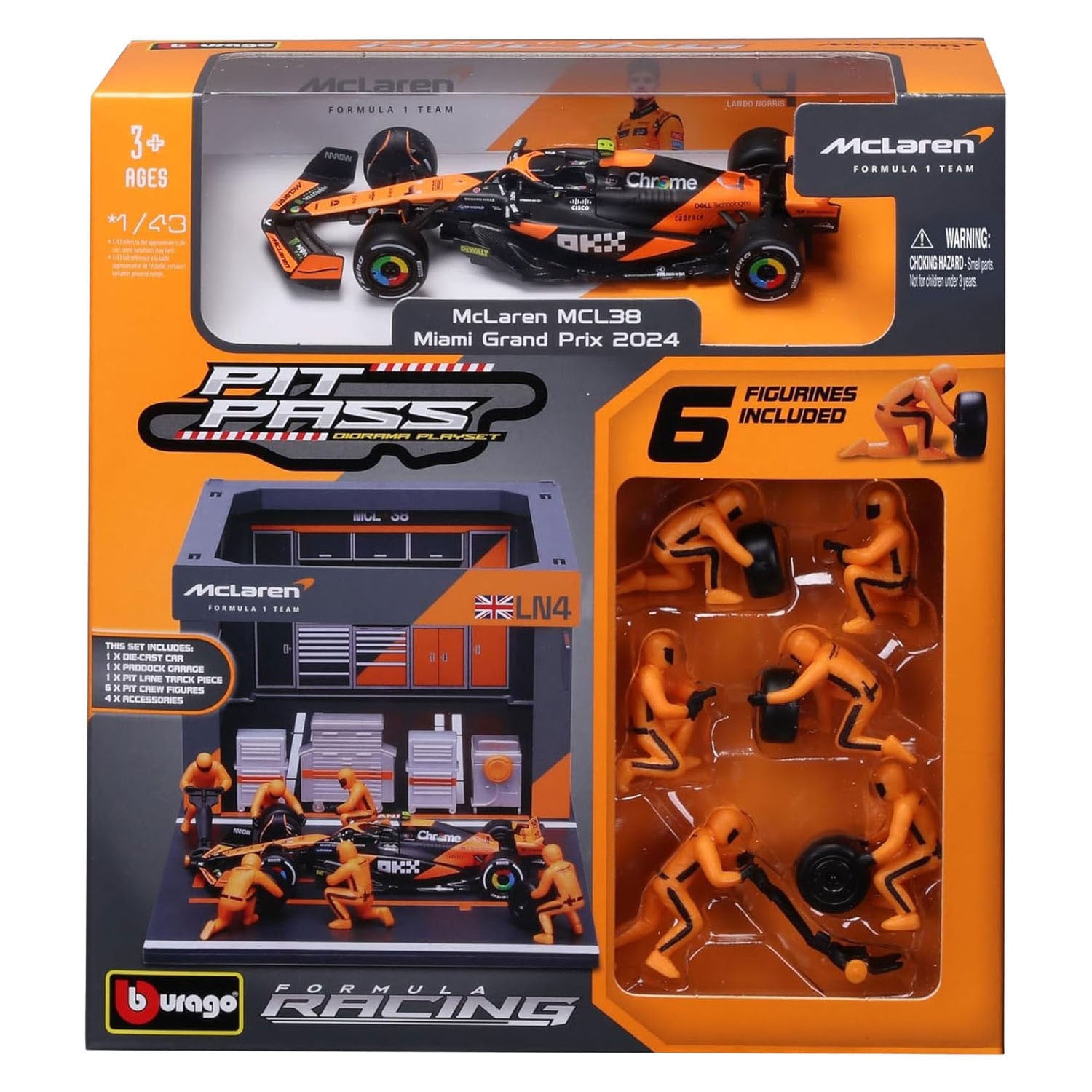 Passe au stand Burago mclaren avec lando norris - 1:43