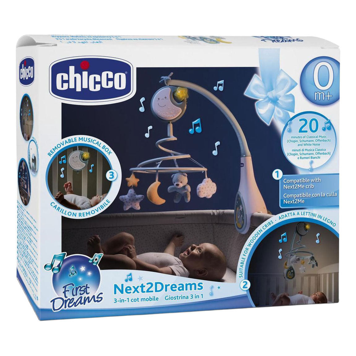 Mobile musical 3 en 1 Next2dreams - bleu