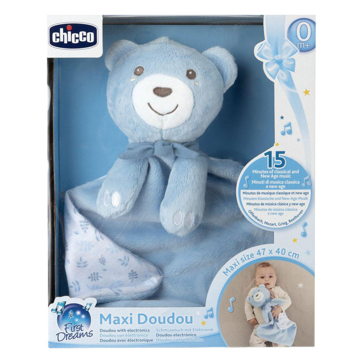 Maxi peluche bleu 47x40cm